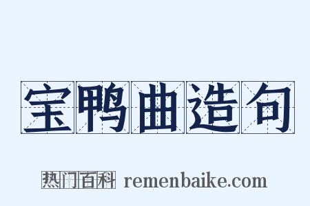 宝鸭曲造句是什么意思的图片